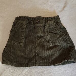 Old Navy Olive Corduroy Kids Skirt